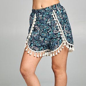 Unique Bohemian Tassel Shorts---Multiple Prints!!
